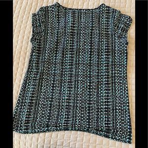 petite small/ black/ blue blouse